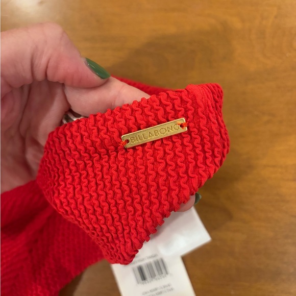 Billabong Red Ribbed Bikini Bottom - Picture 6 of 8